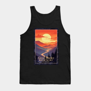 Great Smoky Mountains national park vintage travel poster Tank Top